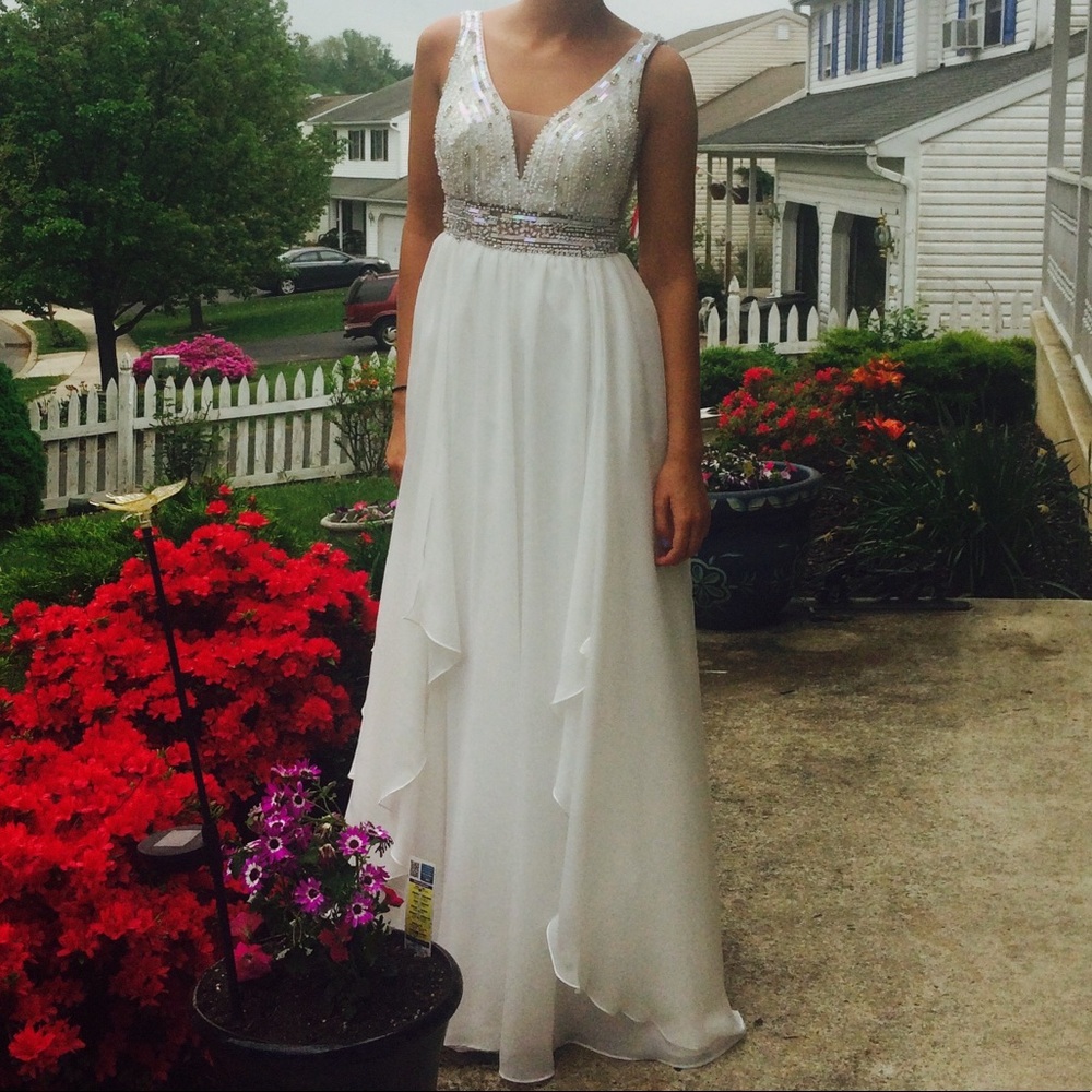 White prom dress